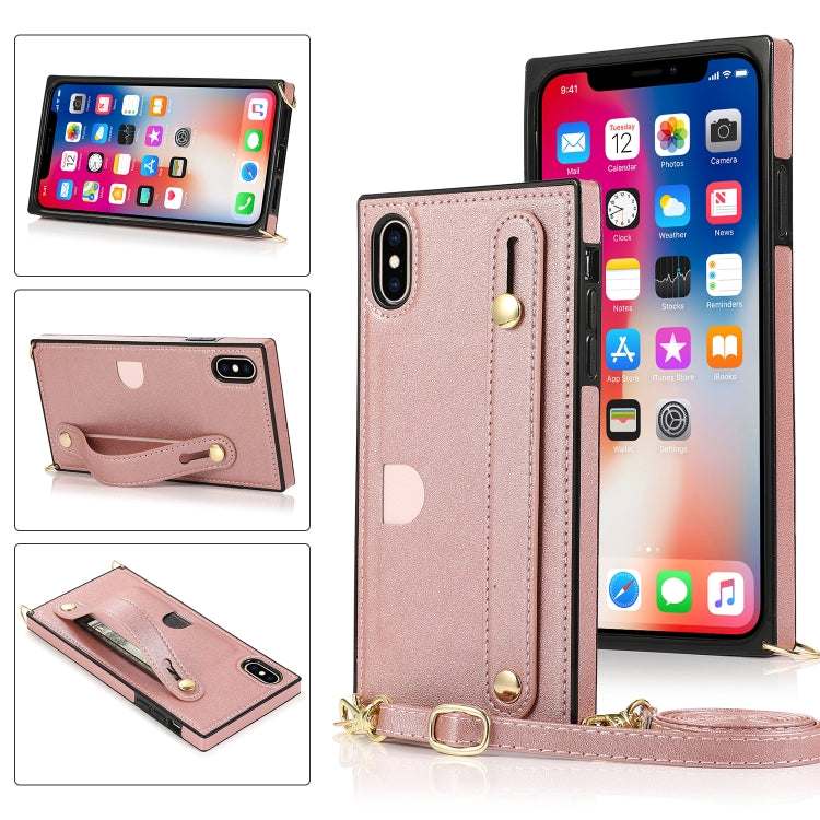 Wrist Strap PU+TPU Shockproof Protective Case with Crossbody Lanyard & Holder & Card Slot, For iPhone 6, For iPhone 7 / 8 / SE 2020, For iPhone 6 Plus, For iPhone 8 Plus / 7 Plus, For iPhone XS / X, For iPhone XR, For iPhone XS Max, For iPhone 11������...