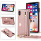 Wrist Strap PU+TPU Shockproof Protective Case with Crossbody Lanyard & Holder & Card Slot, For iPhone 6, For iPhone 7 / 8 / SE 2020, For iPhone 6 Plus, For iPhone 8 Plus / 7 Plus, For iPhone XS / X, For iPhone XR, For iPhone XS Max, For iPhone 11������...