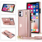 Wrist Strap PU+TPU Shockproof Protective Case with Crossbody Lanyard & Holder & Card Slot, For iPhone 6, For iPhone 7 / 8 / SE 2020, For iPhone 6 Plus, For iPhone 8 Plus / 7 Plus, For iPhone XS / X, For iPhone XR, For iPhone XS Max, For iPhone 11������...