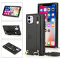 Wrist Strap PU+TPU Shockproof Protective Case with Crossbody Lanyard & Holder & Card Slot, For iPhone 6, For iPhone 7 / 8 / SE 2020, For iPhone 6 Plus, For iPhone 8 Plus / 7 Plus, For iPhone XS / X, For iPhone XR, For iPhone XS Max, For iPhone 11������...