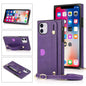 Wrist Strap PU+TPU Shockproof Protective Case with Crossbody Lanyard & Holder & Card Slot, For iPhone 6, For iPhone 7 / 8 / SE 2020, For iPhone 6 Plus, For iPhone 8 Plus / 7 Plus, For iPhone XS / X, For iPhone XR, For iPhone XS Max, For iPhone 11������...