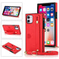 Wrist Strap PU+TPU Shockproof Protective Case with Crossbody Lanyard & Holder & Card Slot, For iPhone 6, For iPhone 7 / 8 / SE 2020, For iPhone 6 Plus, For iPhone 8 Plus / 7 Plus, For iPhone XS / X, For iPhone XR, For iPhone XS Max, For iPhone 11������...