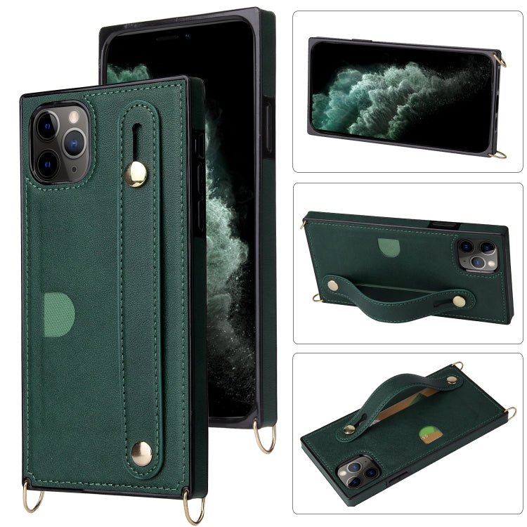 Wrist Strap PU+TPU Shockproof Protective Case with Crossbody Lanyard & Holder & Card Slot, For iPhone 6, For iPhone 7 / 8 / SE 2020, For iPhone 6 Plus, For iPhone 8 Plus / 7 Plus, For iPhone XS / X, For iPhone XR, For iPhone XS Max, For iPhone 11������...