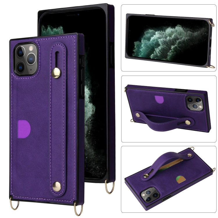 Wrist Strap PU+TPU Shockproof Protective Case with Crossbody Lanyard & Holder & Card Slot, For iPhone 6, For iPhone 7 / 8 / SE 2020, For iPhone 6 Plus, For iPhone 8 Plus / 7 Plus, For iPhone XS / X, For iPhone XR, For iPhone XS Max, For iPhone 11������...