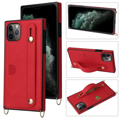 Wrist Strap PU+TPU Shockproof Protective Case with Crossbody Lanyard & Holder & Card Slot, For iPhone 6, For iPhone 7 / 8 / SE 2020, For iPhone 6 Plus, For iPhone 8 Plus / 7 Plus, For iPhone XS / X, For iPhone XR, For iPhone XS Max, For iPhone 11������...