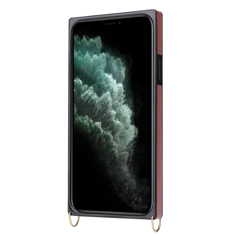 Wrist Strap PU+TPU Shockproof Protective Case with Crossbody Lanyard & Holder & Card Slot, For iPhone 11 Pro Max