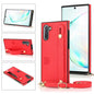 Wrist Strap PU+TPU Shockproof Protective Case with Crossbody Lanyard & Holder & Card Slot, For Samsung Galaxy A90 5G, For Samsung Galaxy Note9, For Samsung Galaxy Note 10, For Samsung Galaxy Note 10 Pro, For Samsung Galaxy S9, For Samsung Galaxy S9 Plu...