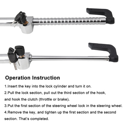 Universal Modified Clutch Lock Extendable Steering Wheel & Clutch Brake Lock, SW019