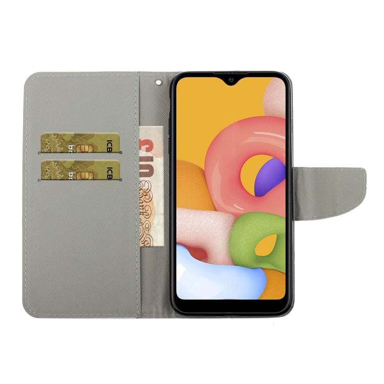 Coloured Drawing Pattern Horizontal Flip PU Leather Case with Holder & Card Slots & Wallet & Lanyard