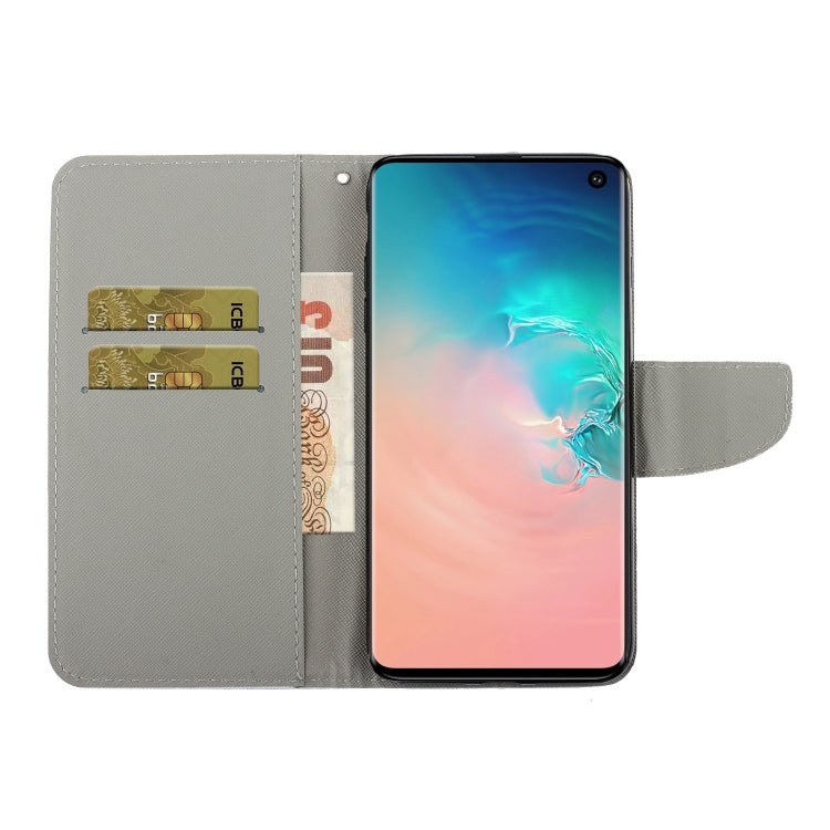 Coloured Drawing Pattern Horizontal Flip PU Leather Case with Holder & Card Slots & Wallet & Lanyard