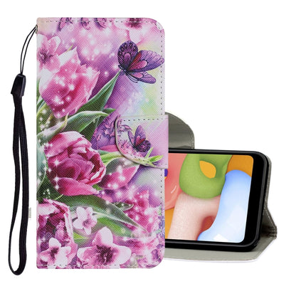 Coloured Drawing Pattern Horizontal Flip PU Leather Case with Holder & Card Slots & Wallet & Lanyard