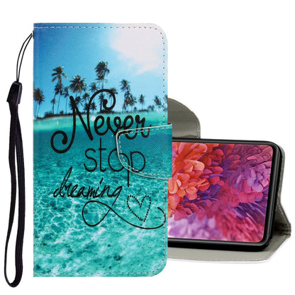 3D Colored Drawing Horizontal Flip PU Leather Case with Holder & Card Slots & Wallet