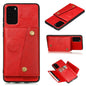 Double Buckle PU + TPU Shockproof Magnetic Protective Case with Card Slot & Holder, For Samsung Galaxy S20 FE