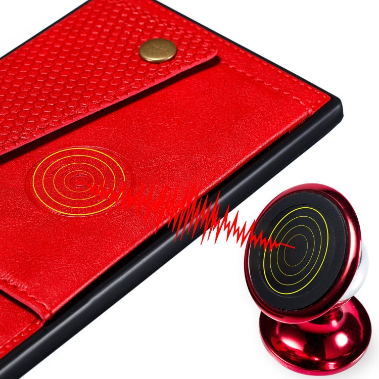 Double Buckle PU + TPU Shockproof Magnetic Protective Case with Card Slot & Holder, For Samsung Galaxy S20 FE