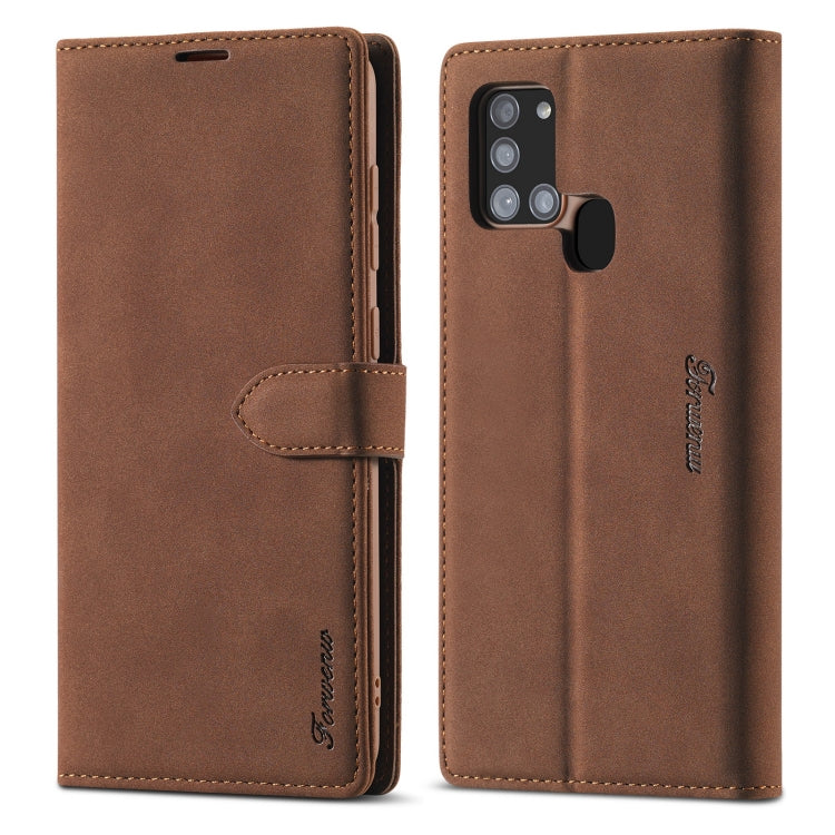 Forwenw F1 Series Matte Strong Magnetism Horizontal Flip Leather Case with Holder & Card Slots & Wallet & Photo Frame, For Samsung Galaxy A11, For Samsung Galaxy A21s, For Samsung Galaxy Note 9, For Samsung Galaxy Note 10, For Samsung Galaxy Note 10+��...