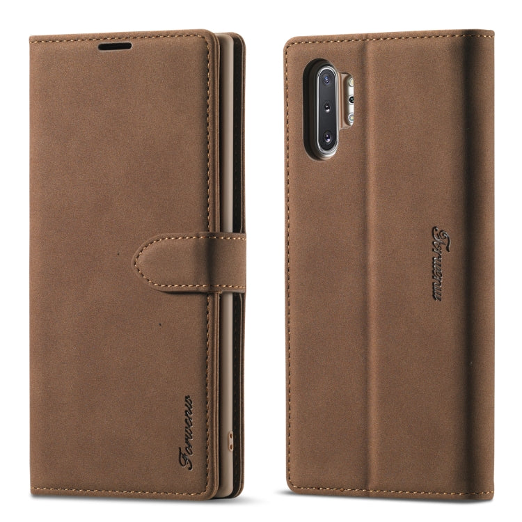 Forwenw F1 Series Matte Strong Magnetism Horizontal Flip Leather Case with Holder & Card Slots & Wallet & Photo Frame, For Samsung Galaxy A11, For Samsung Galaxy A21s, For Samsung Galaxy Note 9, For Samsung Galaxy Note 10, For Samsung Galaxy Note 10+��...