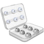12 PCS Wireless Earphone Replaceable Silicone + Memory Foam Ear Cap Earplugs for AirPods Pro, with Storage Box, Silicone + Memory Foam White + Black, Silicone + Memory Foam White + Grey