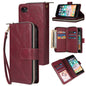 Zipper Wallet Bag Horizontal Flip PU Leather Case with Holder & 9 Card Slots & Wallet & Lanyard & Photo Frame, For iPhone 11, For iPhone 11 Pro, For iPhone 11 Pro Max, For iPhone SE 2022 / SE 2020 / 8 / 7, For iPhone 12 mini, For iPhone 12 / 12 Pro����...