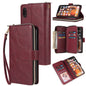 Zipper Wallet Bag Horizontal Flip PU Leather Case with Holder & 9 Card Slots & Wallet & Lanyard & Photo Frame, For iPhone 11, For iPhone 11 Pro, For iPhone 11 Pro Max, For iPhone SE 2022 / SE 2020 / 8 / 7, For iPhone 12 mini, For iPhone 12 / 12 Pro����...