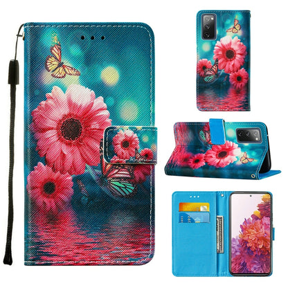 Colored Drawing Pattern Horizontal Flip Leather Case with Holder & Card Slot & Lanyard, For Samsung Galaxy S20 FE, For Samsung Galaxy S20 FE 5G