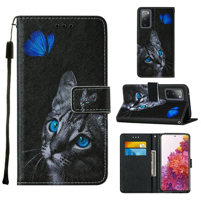 Colored Drawing Pattern Horizontal Flip Leather Case with Holder & Card Slot & Lanyard, For Samsung Galaxy S20 FE, For Samsung Galaxy S20 FE 5G
