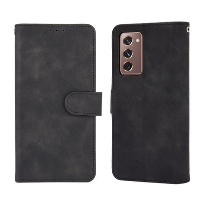 For Samsung Galaxy Z Fold2 5G Solid Color Skin Feel Magnetic Buckle Horizontal Flip Calf Texture PU Leather Case with Holder & Card Slots & Wallet, For Samsung Galaxy Z Fold2 5G