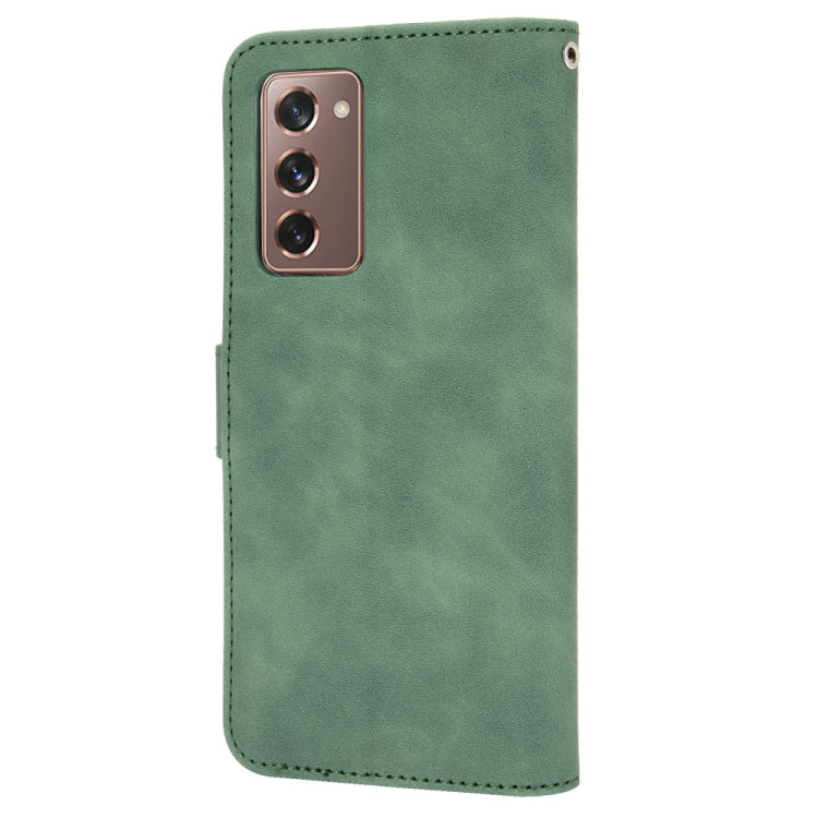 For Samsung Galaxy Z Fold2 5G Solid Color Skin Feel Magnetic Buckle Horizontal Flip Calf Texture PU Leather Case with Holder & Card Slots & Wallet, For Samsung Galaxy Z Fold2 5G