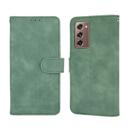 For Samsung Galaxy Z Fold2 5G Solid Color Skin Feel Magnetic Buckle Horizontal Flip Calf Texture PU Leather Case with Holder & Card Slots & Wallet, For Samsung Galaxy Z Fold2 5G