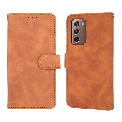 For Samsung Galaxy Z Fold2 5G Solid Color Skin Feel Magnetic Buckle Horizontal Flip Calf Texture PU Leather Case with Holder & Card Slots & Wallet, For Samsung Galaxy Z Fold2 5G