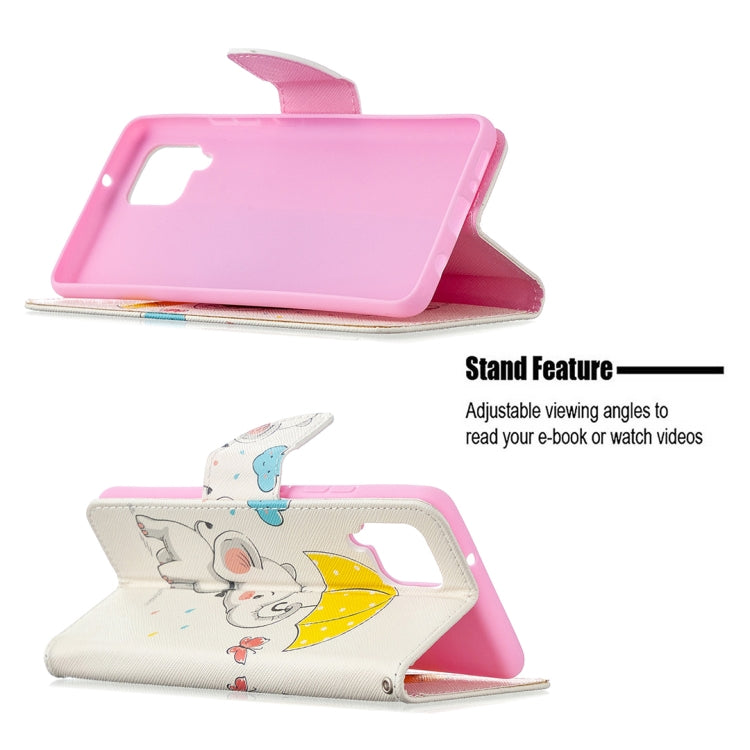 Colored Drawing Pattern Horizontal Flip Leather Case with Holder & Card Slots & Wallet, For Samsung Galaxy A42 5G