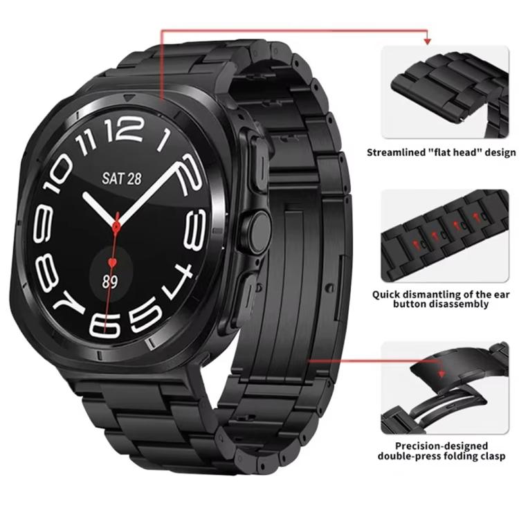 Detachable Three Beads HW Buckle Titanium Alloy Watch Band