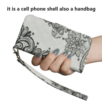 3D Painted Pattern Horizontal Flip TPU + PU Leather Case with Holder & Wallet & Card Slots & Lanyard