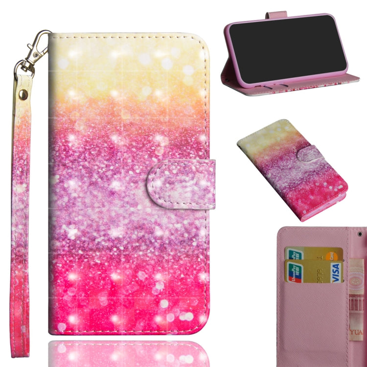 3D Painted Pattern Horizontal Flip TPU + PU Leather Case with Holder & Wallet & Card Slots & Lanyard