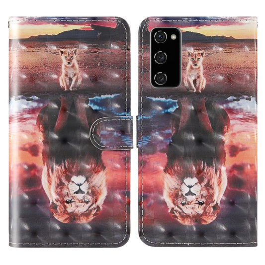 3D Painted Pattern Horizontal Flip TPU + PU Leather Case with Holder & Card Slots & Wallet & Lanyard