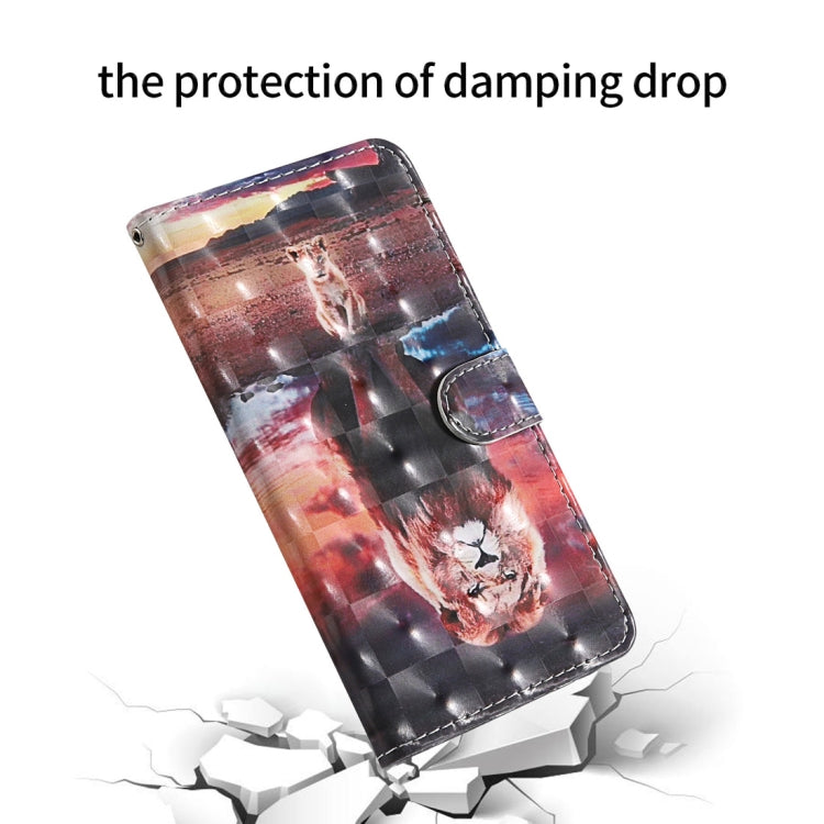 3D Painted Pattern Horizontal Flip TPU + PU Leather Case with Holder & Card Slots & Wallet & Lanyard