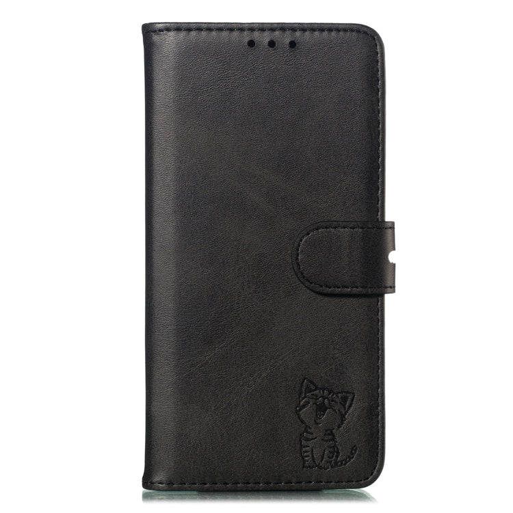 Embossed Happy Cat Pattern Horizontal Flip Leather Case with Holder & Card Slots & Wallet, For Samsung Galaxy S20 FE