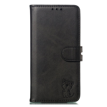 Embossed Happy Cat Pattern Horizontal Flip Leather Case with Holder & Card Slots & Wallet, For Samsung Galaxy S20 FE