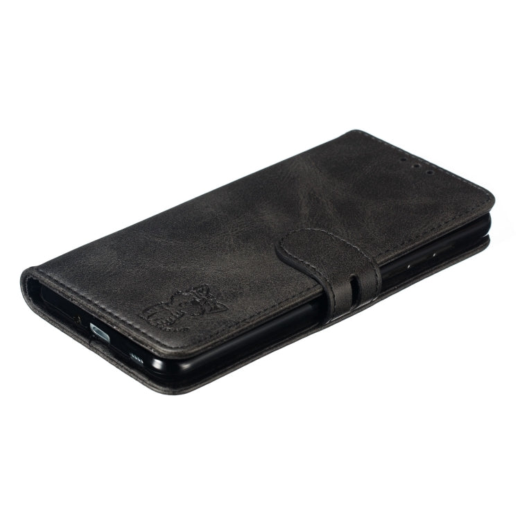 Embossed Happy Cat Pattern Horizontal Flip Leather Case with Holder & Card Slots & Wallet, For Samsung Galaxy S20 FE