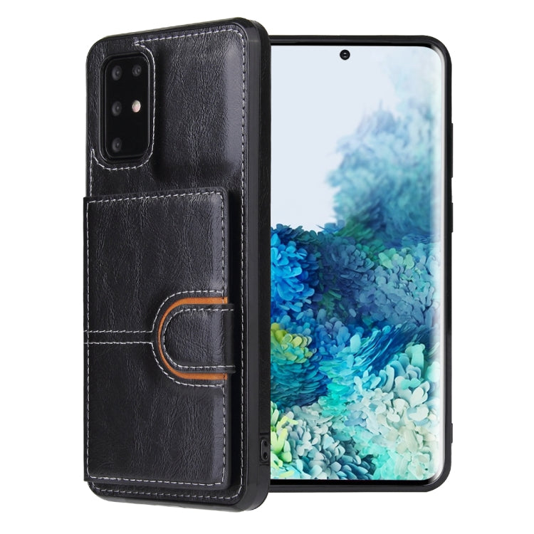 PU + TPU + PC  Shockproof Back Cover Case with Card Slot & Holder, For Samsung Galaxy Note20, For Samsung Galaxy Note20 Ultra, For Samsung Galaxy S20, For Samsung Galaxy S20 Plus, For Samsung Galaxy S20 Ultra
