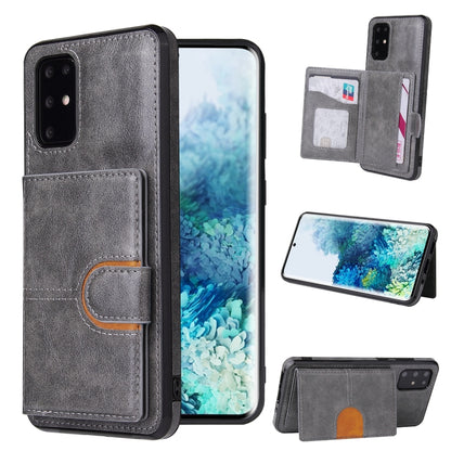 PU + TPU + PC  Shockproof Back Cover Case with Card Slot & Holder, For Samsung Galaxy Note20, For Samsung Galaxy Note20 Ultra, For Samsung Galaxy S20, For Samsung Galaxy S20 Plus, For Samsung Galaxy S20 Ultra
