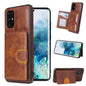 PU + TPU + PC  Shockproof Back Cover Case with Card Slot & Holder, For Samsung Galaxy Note20, For Samsung Galaxy Note20 Ultra, For Samsung Galaxy S20, For Samsung Galaxy S20 Plus, For Samsung Galaxy S20 Ultra
