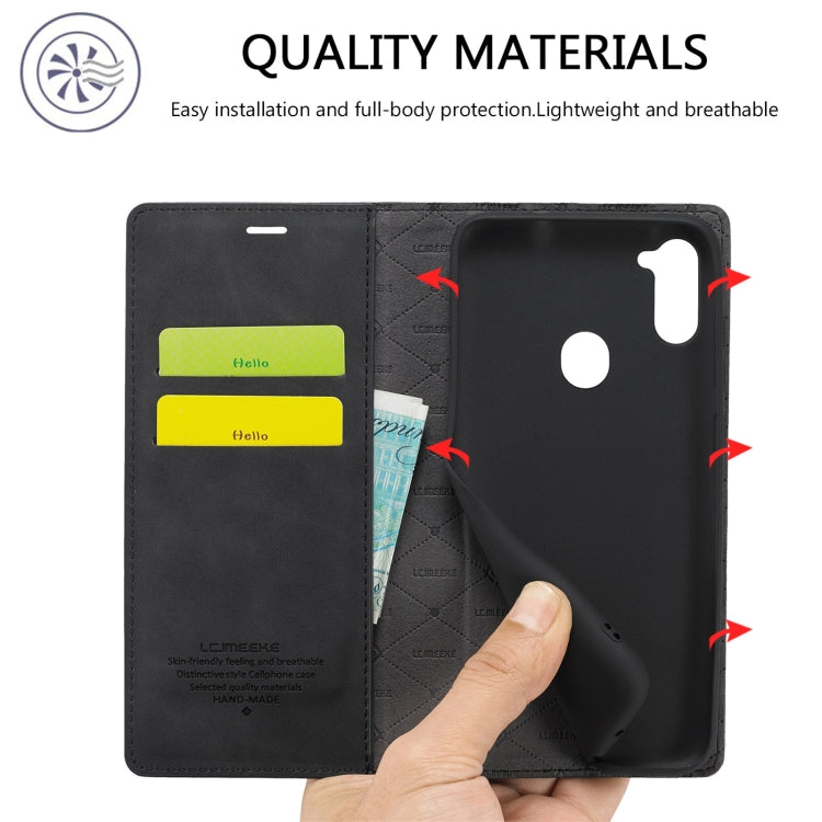 LC.IMEEK Strong Magnetism Ultra-thin Horizontal Flip Shockproof Matte TPU + PU Leather Case with Holder & Card Slots & Wallet, For Samsung Galaxy A11 / M11, For Samsung Galaxy A21s, For Samsung Galaxy A71 / M70s, For Samsung Galaxy A51 / M40s����������...