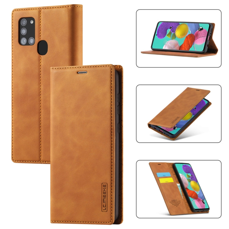 LC.IMEEK Strong Magnetism Ultra-thin Horizontal Flip Shockproof Matte TPU + PU Leather Case with Holder & Card Slots & Wallet, For Samsung Galaxy A11 / M11, For Samsung Galaxy A21s, For Samsung Galaxy A71 / M70s, For Samsung Galaxy A51 / M40s����������...