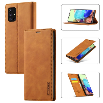 LC.IMEEK Strong Magnetism Ultra-thin Horizontal Flip Shockproof Matte TPU + PU Leather Case with Holder & Card Slots & Wallet, For Samsung Galaxy A11 / M11, For Samsung Galaxy A21s, For Samsung Galaxy A71 / M70s, For Samsung Galaxy A51 / M40s����������...