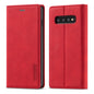 LC.IMEEKE Strong Magnetism Ultra-thin Horizontal Flip Shockproof Matte TPU + PU Leather Case with Holder & Card Slots & Wallet, For Samsung Galaxy S10+