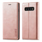 LC.IMEEKE Strong Magnetism Ultra-thin Horizontal Flip Shockproof Matte TPU + PU Leather Case with Holder & Card Slots & Wallet, For Samsung Galaxy S10+