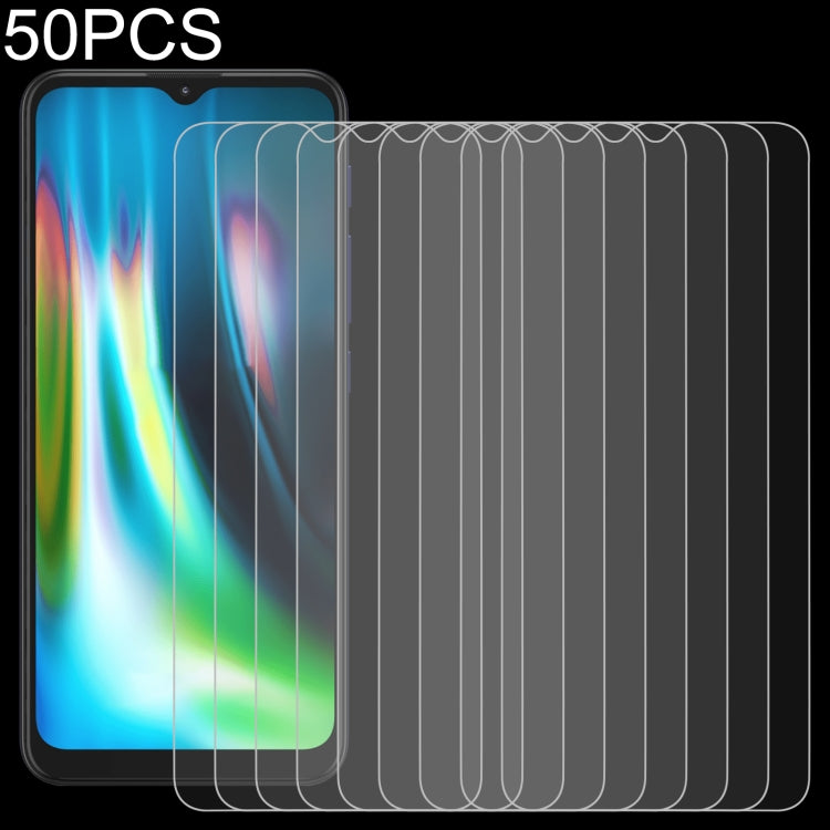 For Motorola Moto G9 Play 50 PCS 0.26mm 9H 2.5D Tempered Glass Film