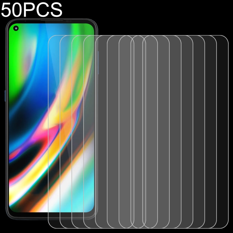 For Motorola Moto G9 Play 50 PCS 0.26mm 9H 2.5D Tempered Glass Film