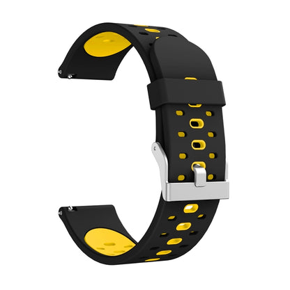 For Samsung Galaxy Watch 3 41mm Three Row Holes Silicone Replacement Strap Watchband