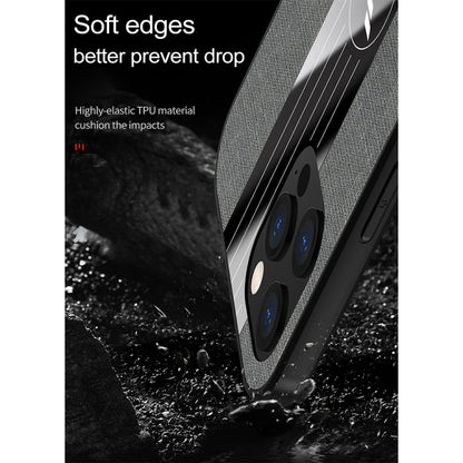XINLI Stitching Cloth Textue Shockproof TPU Protective Case with Ring Holder, For iPhone 12, For iPhone 12 Pro, For iPhone 12 Pro Max, For iPhone 12 Mini